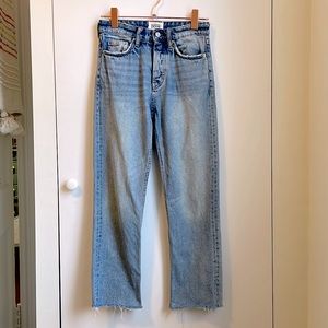 ZARA Trafaluc distressed denim with button fly